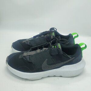 NIKE Crater Impact Sneakers Shoes Youth 7Y Black Green Gray Running Training